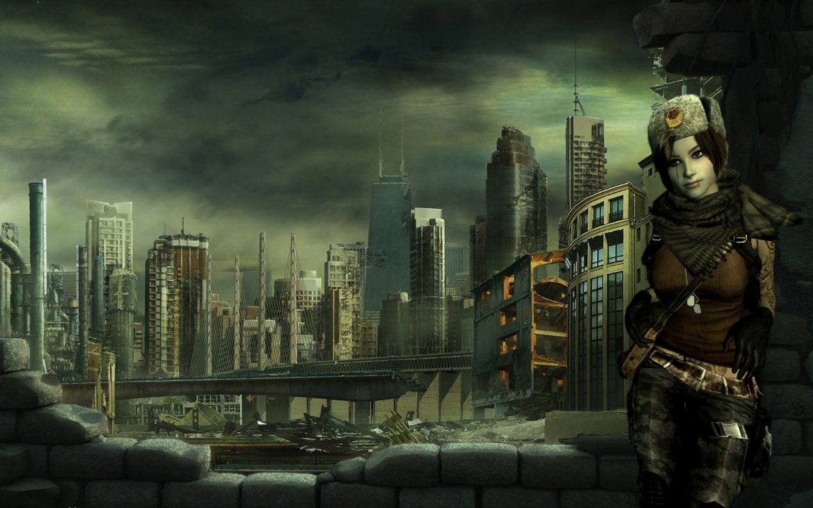 A person standing in front of a building